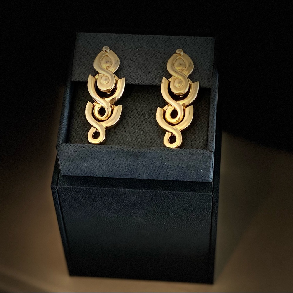 Paolo Gucci Designer Gold Tone Earrings